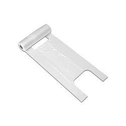 Disposable plastic carrier bags on roll 22+2x5.5/40cm 34x40cm 0.006 200 / 4000pcs HDPE