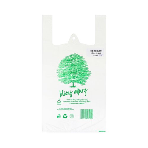 HDPE BIO EKO ECO 42x50cm 0.015 100pcs ecological plastic carrier bags