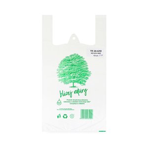 HDPE BIO EKO ECO 42x50cm 0.015 100pcs ecological plastic carrier bags