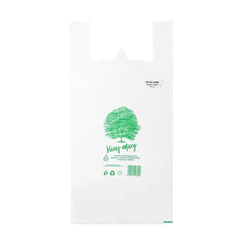 HDPE BIO EKO ECO 60x80cm 0.015 100pcs ecological plastic bags