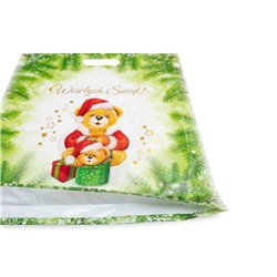 Torby Reklamowe Świąteczne 400x450mm 40x45cm LD PE 0,06 Wesołych Świąt 10 / 25szt