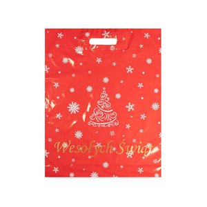 Advertising Christmas Bags 400x500mm 40x50cm LD PE 0,06 Merry Christmas 10 / 25pcs