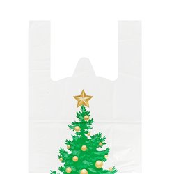 Disposable Christmas bags 28+2f6/50cm 40x50cm 0,013 100pcs HD PE Christmas tree imprint