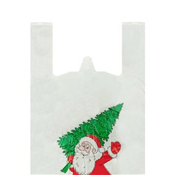 Vánoční jednorázové sáčky 30+2f8/55cm 46x55cm 0,013 100ks HD PE Santa potisk
