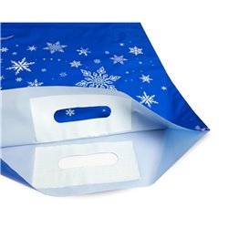 Christmas Advertising Bags 400x500mm 40x50cm LD PE 0.06 Stars 10 / 25pcs