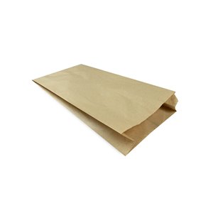 Folded paper bags breakfast bags 14x5x25 brown