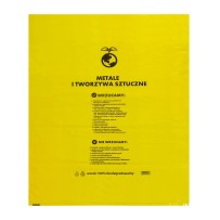 Ecological bags for plastic Yellow 60L 10pcs