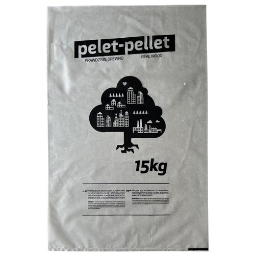 Plastic bags for pellets with printing 500x800mm 50x80cm 0,08 reg straw 100 / 500 pcs