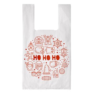Disposable Christmas bags 25+2f5/45cm 35x45cm 0,013 100pcs HD PE Print Ho Ho Ho Ho