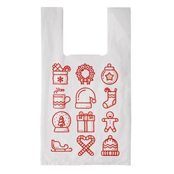 Weihnachten Einwegbeutel 25+2f5/45cm 35x45cm 0,013 100pcs HD PE Druck Weihnachtssymbole