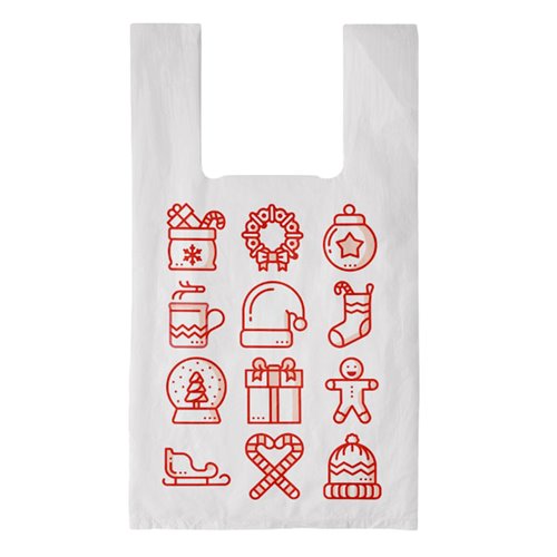 Disposable Christmas bags 25+2f5/45cm 35x45cm 0,013 100pcs HD PE Print Christmas Symbols