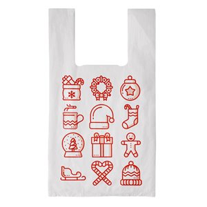 Disposable Christmas bags 25+2f5/45cm 35x45cm 0,013 100pcs HD PE Print Christmas Symbols