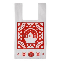 Weihnachten Einwegbeutel 25+2f5/45cm 35x45cm 0,013 100pcs HD PE Schneeball Druck
