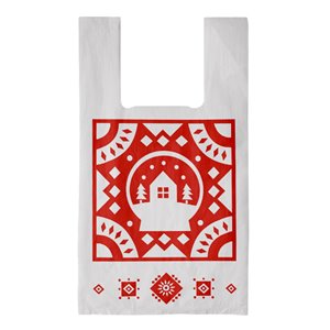 Disposable Christmas bags 25+2f5/45cm 35x45cm 0,013 100pcs HD PE Snowball Imprint