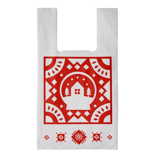 Disposable Christmas bags 28+2f6/50cm 40x50cm 0.013 100pcs HD PE Snowball Imprint