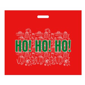 Christmas Advertising Bags 600x500mm 60x50cm LD PE 0.06 Red