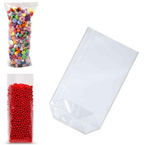 Cellophane pouches with cross bottom 11x21.5 cm PP BG 0.03