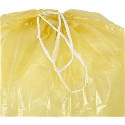 Garbage bags 500x600mm 50x60cm 0.015 HDPE with tape yellow 30L ROLL 15pcs