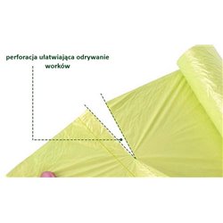 Garbage bags 500x600mm 50x60cm 0.015 HDPE with tape yellow 30L ROLL 15pcs