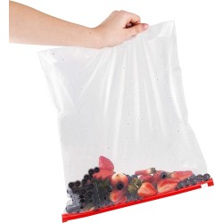 Zipper bags red string LDPE 200x180mm 20x18cm 0.07 50pcs