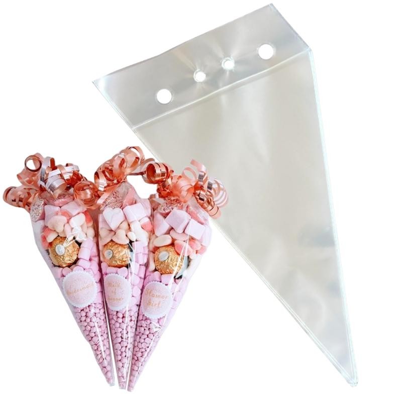 Cellophane bags cones PP BG 20x40 0,03 50 pcs