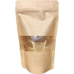DOYPACK kraft paper bag with string small window 750 ml 25 pieces