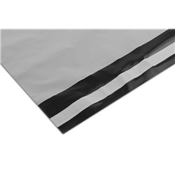 Courier foil packs 225x325+50mm 22.5x32.5+5cm 0.04 white / black 100pcs