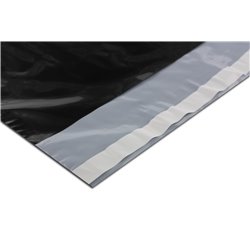 Courier foil packs 225x325+50mm 22.5x32.5+5cm 0.04 white / black 100pcs