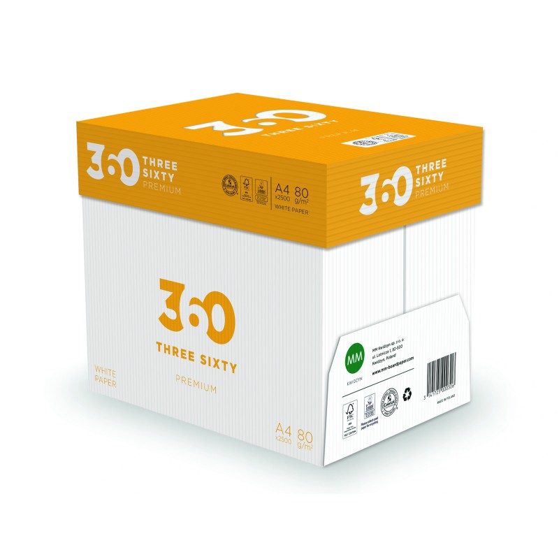 Fotokopierpapier für Drucker 360 PREMIUM A4 80g 5x a'500