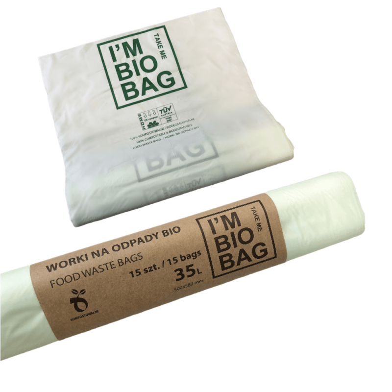 Kompostierbare, biologisch abbaubare Müllsäcke BIO ECO 35 L 15 Stk.