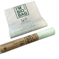 Kompostierbare, biologisch abbaubare Müllsäcke BIO ECO 60 L 10 Stk.
