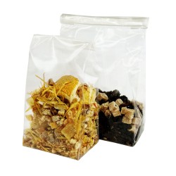 Cellophane cellophane cloche bags for coffee tea 7x4x20 cm 0.04 + Cardboard 25 pcs