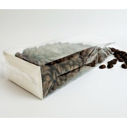 Cellophane cellophane cloche bags for coffee tea 8x5x24 cm 0.04 + Cardboard 25 pcs