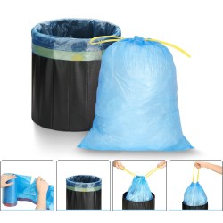 Garbage bags 500x600mm 50x60cm 0.015 HDPE with tape blue 30L ROLL 15pcs