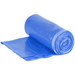 Garbage bags 500x600mm 50x60cm 0.015 HDPE with tape blue 30L ROLL 15pcs