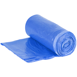 Vrecia na odpad 500x600mm 50x60cm 0.015 HDPE s páskou žltá 30L ROLL 15ks