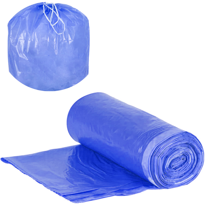 Vrecia na odpad 500x600mm 50x60cm 0.015 HDPE s páskou žltá 30L ROLL 15ks