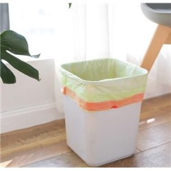 Müllsäcke 600x800mm 60x80cm 0.015 hdpe mit Band grün 60L ROLL 10pcs