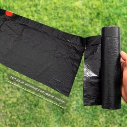 LDPE-Müllsäcke mit Gurt 600x700 mm 60x70 cm 60 L Schwarz 10 Stück