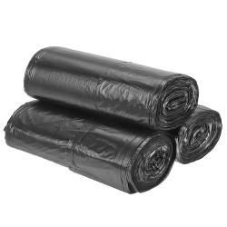 LDPE-Müllsäcke mit Gurt 700x1100 mm 70x110 cm 120 L Schwarz 10 Stück