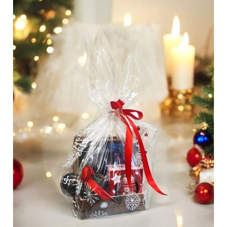 Christmas foil sheets stars white cellophane 100x140 cm 25 pcs