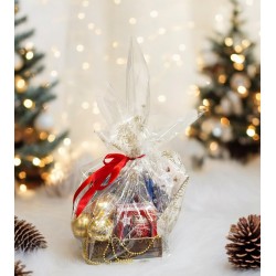 Weihnachtsfolie Blätter Gold Sterne Zellophan 70x100 cm 25 Stück