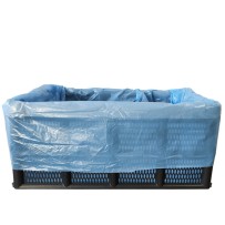 HD PE plastic bags for EURO E2 containers 65+17,5/90 blue 50pcs