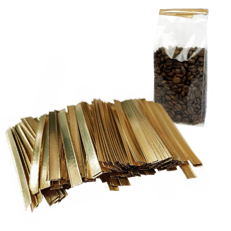 Clip fasteners for bags bags gold 12 cm 25 pcs.