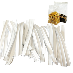 Clip fasteners for bags bags white 20 cm 25 pcs.