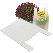 Reklamówki jednorazowe na chryzantemy Wszystkich Świętych 60x80cm 0,013 100szt białe HDPE