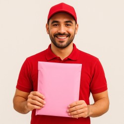 Matte Versandtaschen 550 x 750 mm 55 x 75 cm 0,06 Rosa 25 Stück