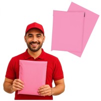 Matte courier envelopes 550x750mm 55x75cm 0.06 Pink 25 pcs