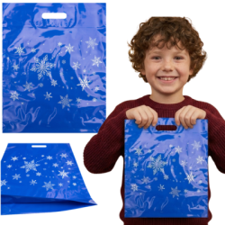 Torby Reklamowe Świąteczne 400x500mm 40x50cm LD PE 0,06 Gwiazdki 10 / 25szt