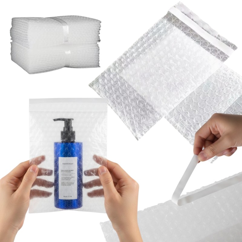 Woreczki foliowe bąbelkowe z taśmą 15x21,5 cm 0,06 25 szt.